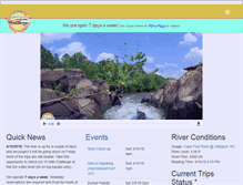 Tablet Screenshot of capefearadventures.com